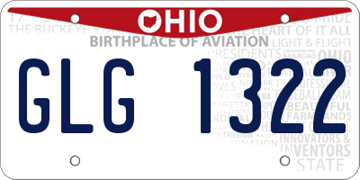 OH license plate GLG1322