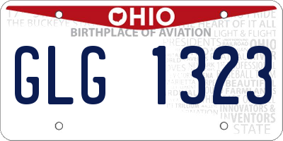 OH license plate GLG1323