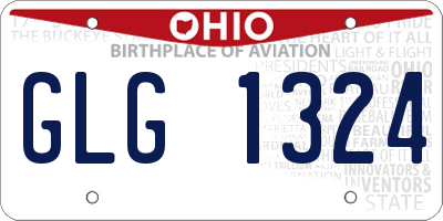 OH license plate GLG1324