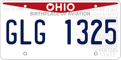OH license plate GLG1325