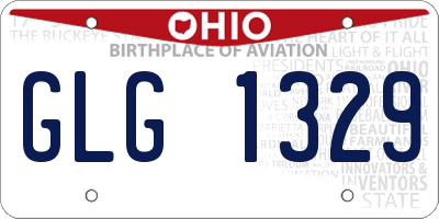 OH license plate GLG1329
