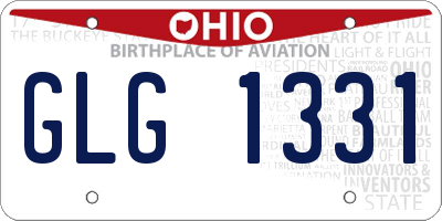 OH license plate GLG1331
