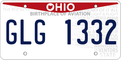 OH license plate GLG1332