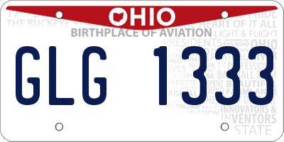 OH license plate GLG1333