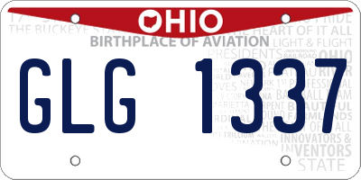 OH license plate GLG1337