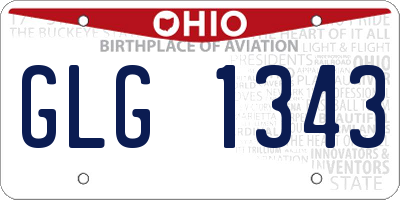 OH license plate GLG1343