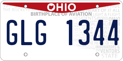 OH license plate GLG1344
