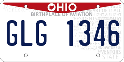 OH license plate GLG1346
