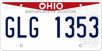 OH license plate GLG1353