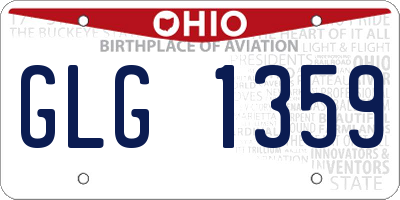 OH license plate GLG1359