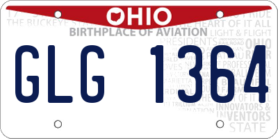 OH license plate GLG1364