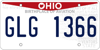 OH license plate GLG1366