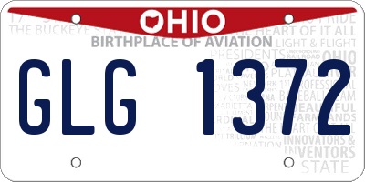 OH license plate GLG1372