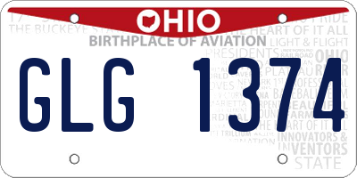 OH license plate GLG1374