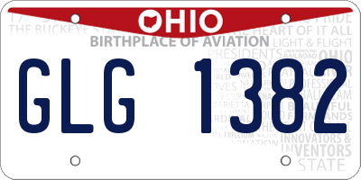 OH license plate GLG1382