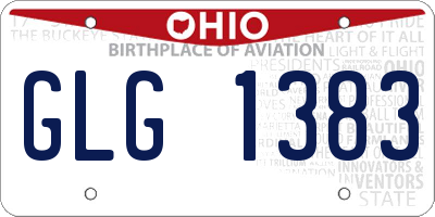 OH license plate GLG1383