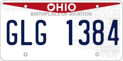 OH license plate GLG1384