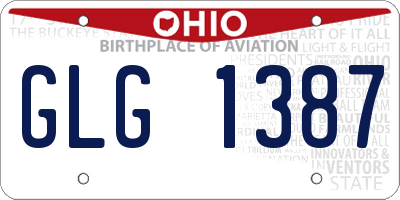 OH license plate GLG1387