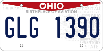 OH license plate GLG1390