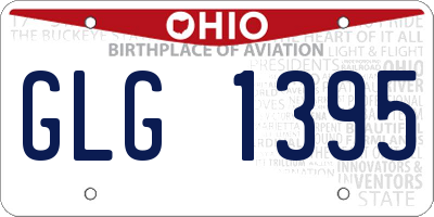 OH license plate GLG1395