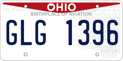 OH license plate GLG1396