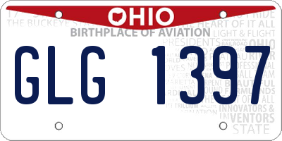 OH license plate GLG1397