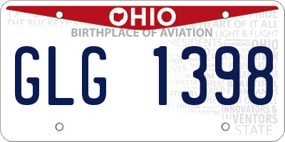 OH license plate GLG1398