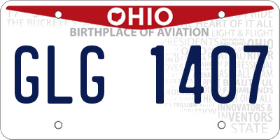OH license plate GLG1407