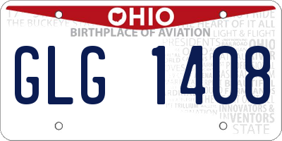 OH license plate GLG1408