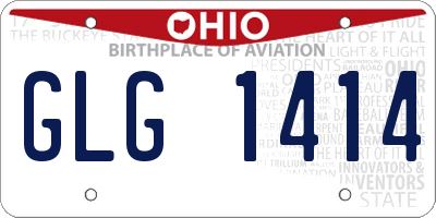 OH license plate GLG1414