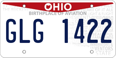 OH license plate GLG1422