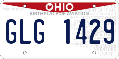 OH license plate GLG1429