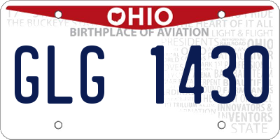OH license plate GLG1430