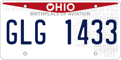 OH license plate GLG1433