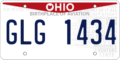 OH license plate GLG1434
