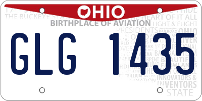 OH license plate GLG1435