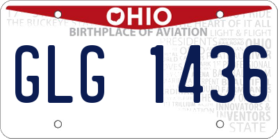 OH license plate GLG1436
