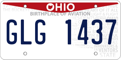 OH license plate GLG1437