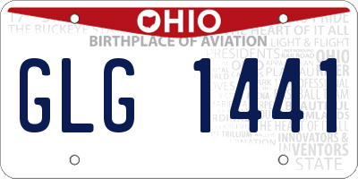 OH license plate GLG1441