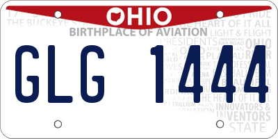 OH license plate GLG1444