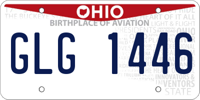 OH license plate GLG1446