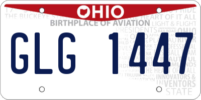 OH license plate GLG1447