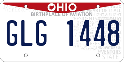 OH license plate GLG1448