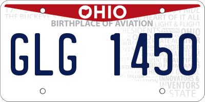 OH license plate GLG1450
