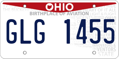 OH license plate GLG1455
