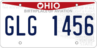 OH license plate GLG1456
