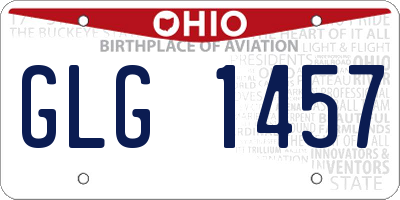 OH license plate GLG1457