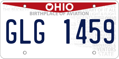 OH license plate GLG1459