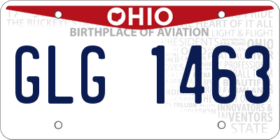 OH license plate GLG1463