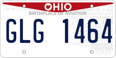 OH license plate GLG1464
